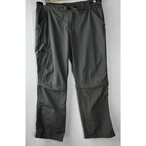 Rei Womens Convertible Hiking Cargo Pants Zip Off Straight Leg Size 10 Gray